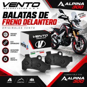 BALATAS DELANTERAS VENTO ALPINA 300