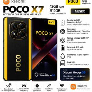 XIAOMI POCOPHONE POCO X7 DUAL SIM 512GB NEGRO 12GB RAM