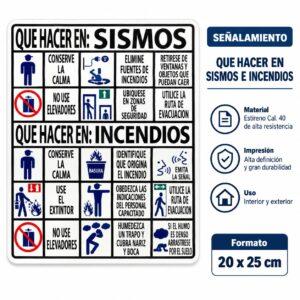 SEÑALAMIENTO QUE HACER EN SISMOS E INCENDIOS
