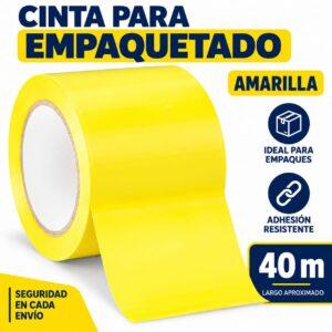 CINTA DE EMPAQUE YELLOW 40 METROS, 1 PIEZA